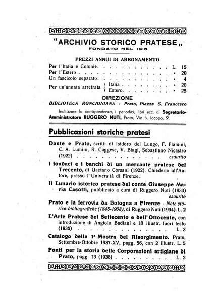 Archivio storico pratese periodico trimestrale