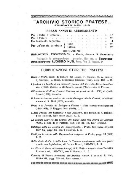 Archivio storico pratese periodico trimestrale