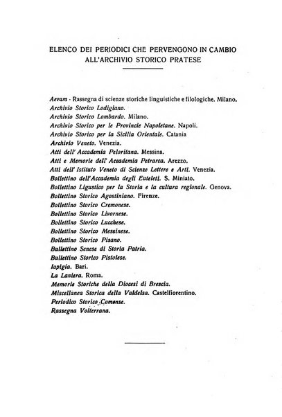 Archivio storico pratese periodico trimestrale