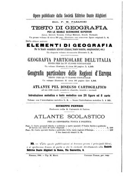 Rivista geografica italiana e Bollettino della Societa di studi geografici e coloniali in Firenze