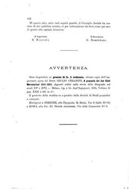 Rivista geografica italiana e Bollettino della Societa di studi geografici e coloniali in Firenze