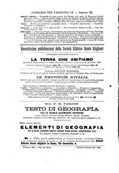 Rivista geografica italiana e Bollettino della Societa di studi geografici e coloniali in Firenze