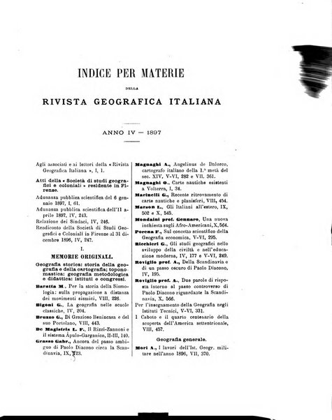 Rivista geografica italiana e Bollettino della Societa di studi geografici e coloniali in Firenze