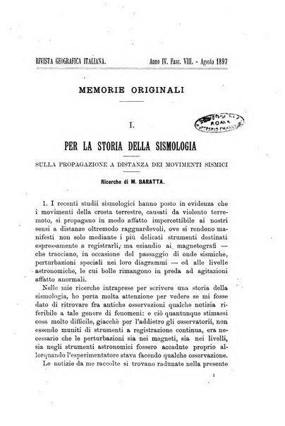 Rivista geografica italiana e Bollettino della Societa di studi geografici e coloniali in Firenze