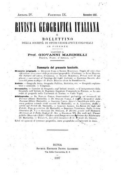 Rivista geografica italiana e Bollettino della Societa di studi geografici e coloniali in Firenze