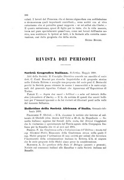 Rivista geografica italiana e Bollettino della Societa di studi geografici e coloniali in Firenze