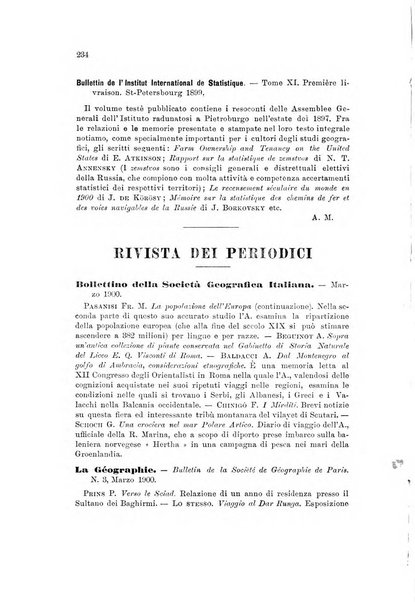 Rivista geografica italiana e Bollettino della Societa di studi geografici e coloniali in Firenze