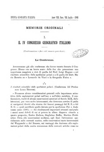 Rivista geografica italiana e Bollettino della Societa di studi geografici e coloniali in Firenze