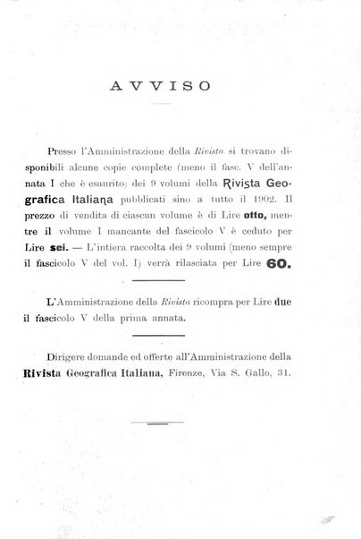 Rivista geografica italiana e Bollettino della Societa di studi geografici e coloniali in Firenze