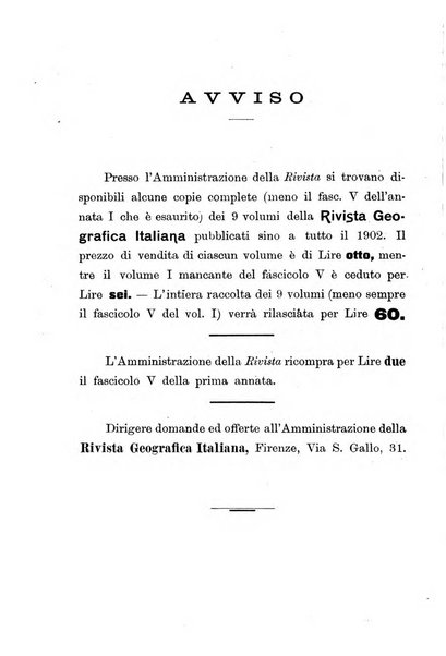 Rivista geografica italiana e Bollettino della Societa di studi geografici e coloniali in Firenze