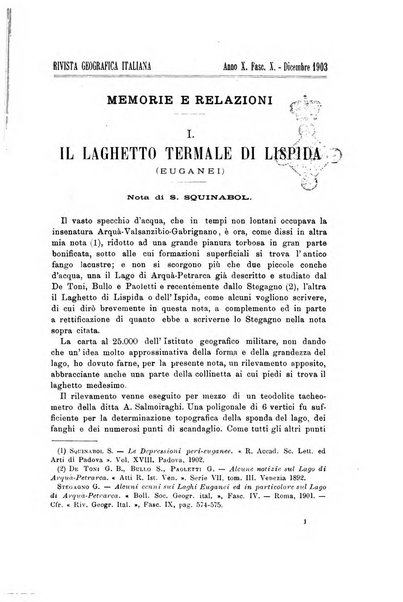 Rivista geografica italiana e Bollettino della Societa di studi geografici e coloniali in Firenze