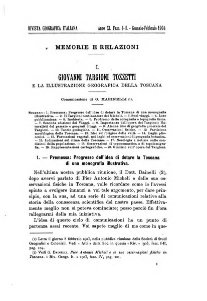 Rivista geografica italiana e Bollettino della Societa di studi geografici e coloniali in Firenze