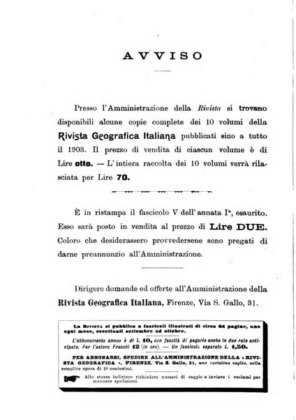 Rivista geografica italiana e Bollettino della Societa di studi geografici e coloniali in Firenze