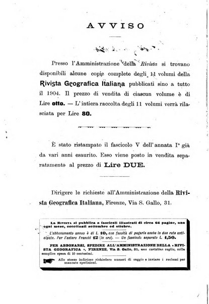 Rivista geografica italiana e Bollettino della Societa di studi geografici e coloniali in Firenze