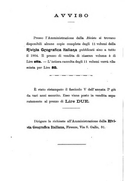 Rivista geografica italiana e Bollettino della Societa di studi geografici e coloniali in Firenze