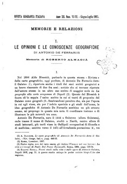 Rivista geografica italiana e Bollettino della Societa di studi geografici e coloniali in Firenze