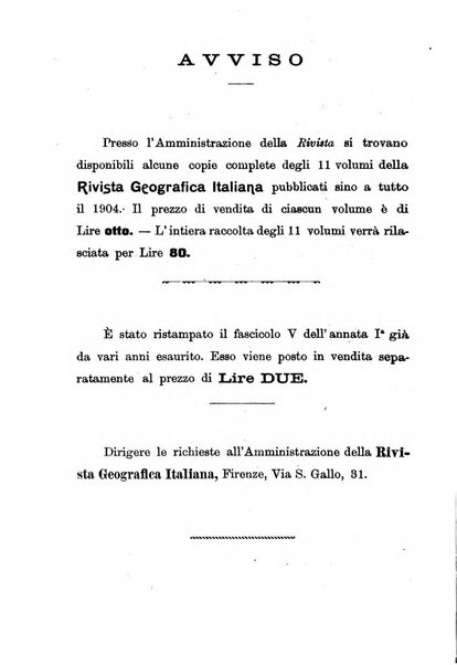 Rivista geografica italiana e Bollettino della Societa di studi geografici e coloniali in Firenze