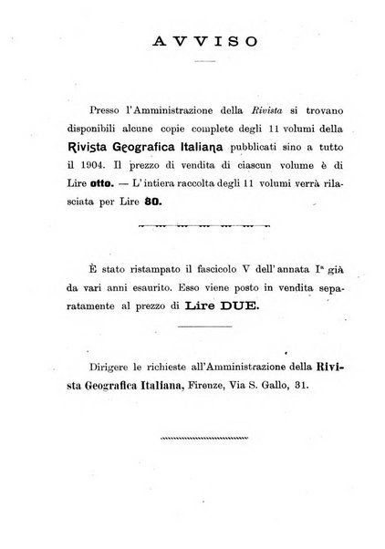 Rivista geografica italiana e Bollettino della Societa di studi geografici e coloniali in Firenze