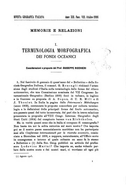 Rivista geografica italiana e Bollettino della Societa di studi geografici e coloniali in Firenze