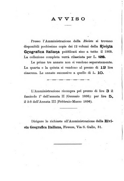 Rivista geografica italiana e Bollettino della Societa di studi geografici e coloniali in Firenze