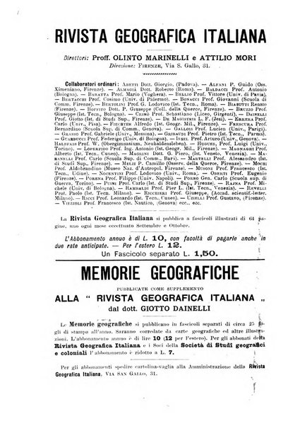 Rivista geografica italiana e Bollettino della Societa di studi geografici e coloniali in Firenze