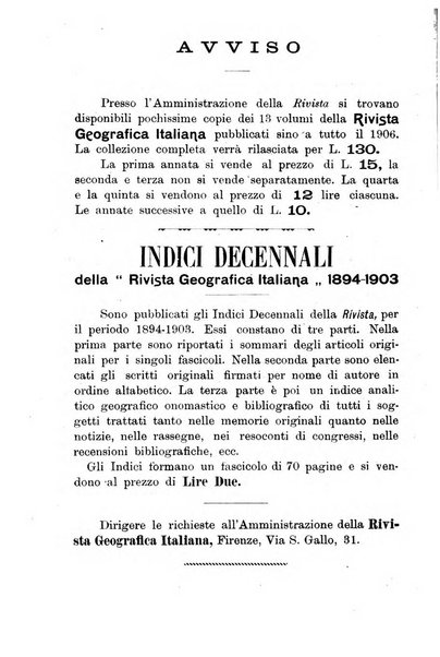 Rivista geografica italiana e Bollettino della Societa di studi geografici e coloniali in Firenze