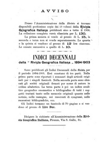 Rivista geografica italiana e Bollettino della Societa di studi geografici e coloniali in Firenze