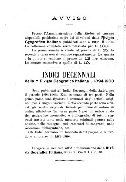 Rivista geografica italiana e Bollettino della Societa di studi geografici e coloniali in Firenze