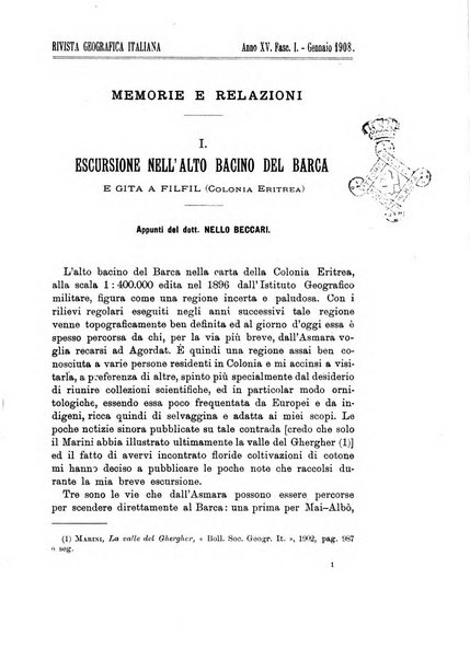 Rivista geografica italiana e Bollettino della Societa di studi geografici e coloniali in Firenze