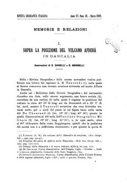 Rivista geografica italiana e Bollettino della Societa di studi geografici e coloniali in Firenze