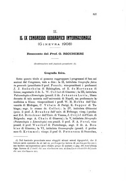 Rivista geografica italiana e Bollettino della Societa di studi geografici e coloniali in Firenze