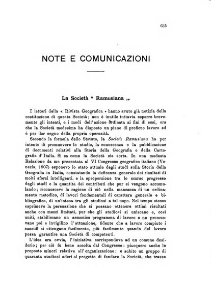 Rivista geografica italiana e Bollettino della Societa di studi geografici e coloniali in Firenze