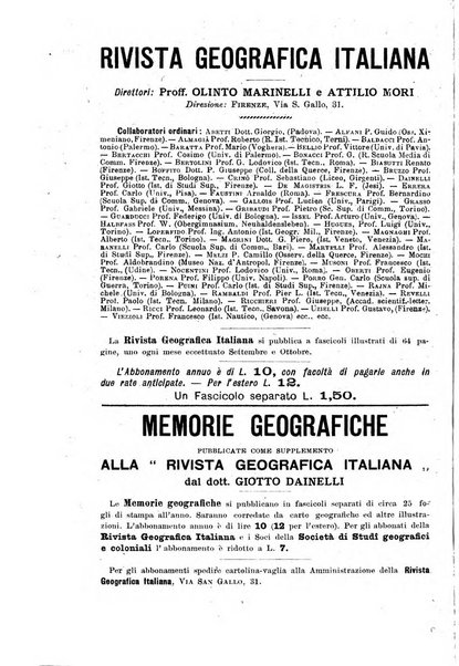 Rivista geografica italiana e Bollettino della Societa di studi geografici e coloniali in Firenze