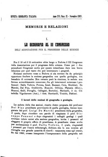 Rivista geografica italiana e Bollettino della Societa di studi geografici e coloniali in Firenze