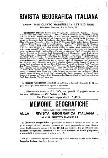 Rivista geografica italiana e Bollettino della Societa di studi geografici e coloniali in Firenze