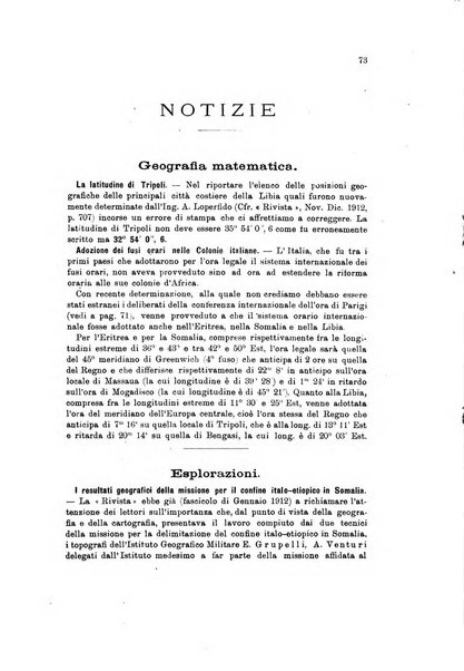 Rivista geografica italiana e Bollettino della Societa di studi geografici e coloniali in Firenze