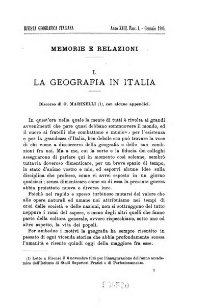 Rivista geografica italiana e Bollettino della Societa di studi geografici e coloniali in Firenze