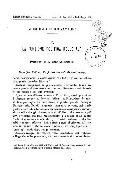 Rivista geografica italiana e Bollettino della Societa di studi geografici e coloniali in Firenze