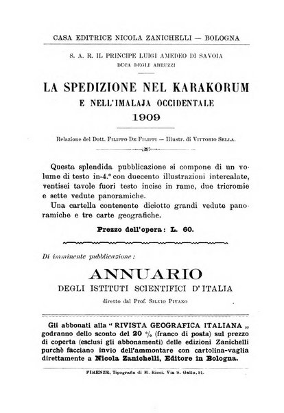 Rivista geografica italiana e Bollettino della Societa di studi geografici e coloniali in Firenze