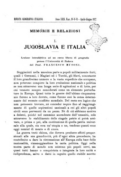 Rivista geografica italiana e Bollettino della Societa di studi geografici e coloniali in Firenze