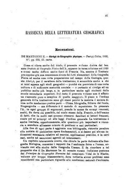 Rivista geografica italiana e Bollettino della Societa di studi geografici e coloniali in Firenze