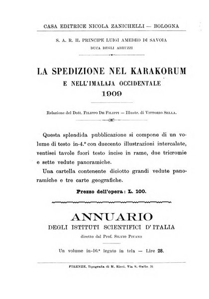 Rivista geografica italiana e Bollettino della Societa di studi geografici e coloniali in Firenze