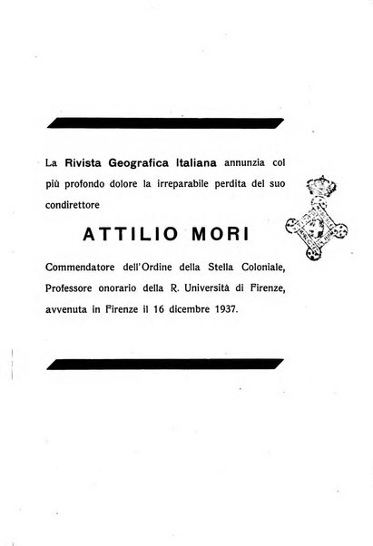 Rivista geografica italiana e Bollettino della Societa di studi geografici e coloniali in Firenze