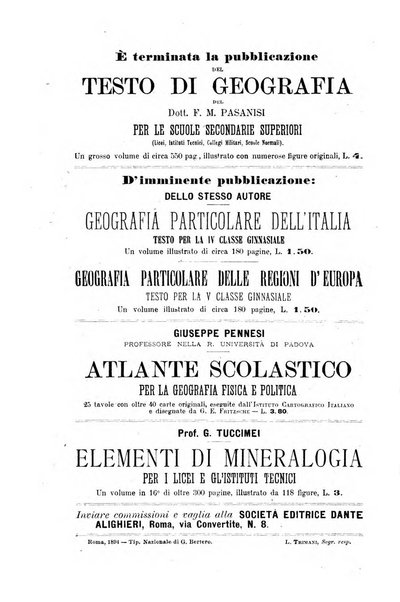 Rivista geografica italiana pubblicata dalla Società di studi geografici..