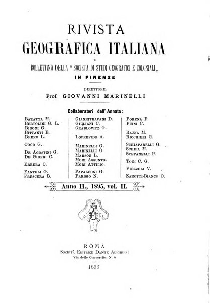 Rivista geografica italiana pubblicata dalla Società di studi geografici..