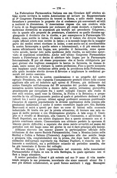 L' orosi bollettino di chimica, farmacia e scienze affini