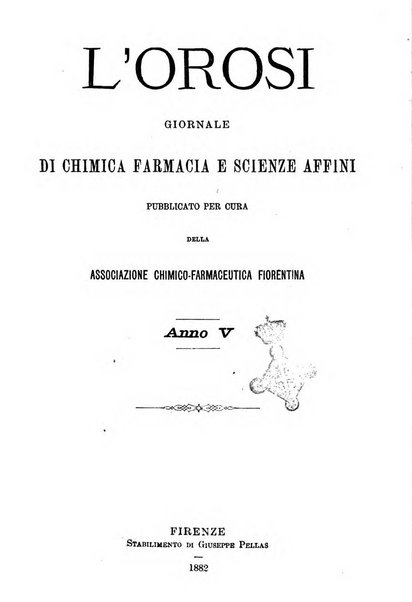 L' orosi bollettino di chimica, farmacia e scienze affini