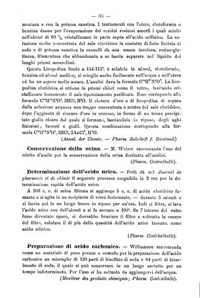 L' orosi bollettino di chimica, farmacia e scienze affini