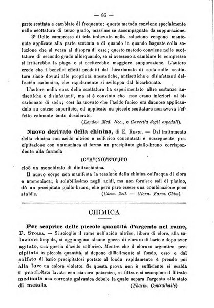 L' orosi bollettino di chimica, farmacia e scienze affini