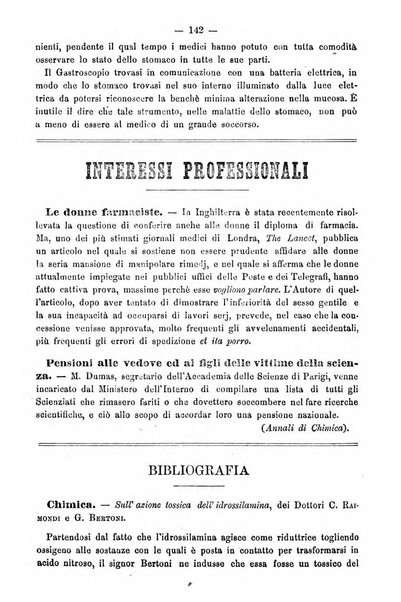 L' orosi bollettino di chimica, farmacia e scienze affini